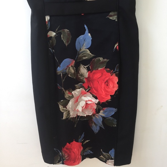 Black Halo Sheath Daria Floral Panel Dress - Picture 6 of 12